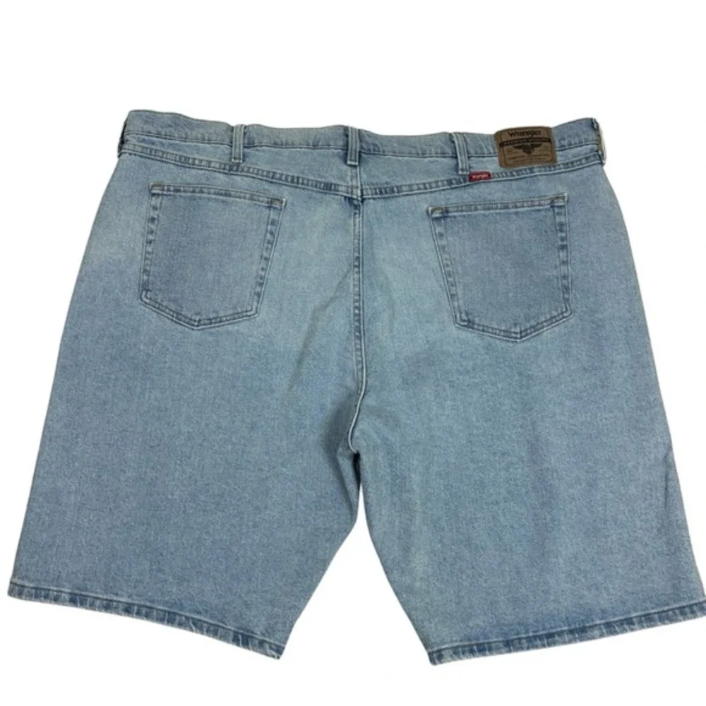 Wrangler Mens Denim Relaxed Fit Shorts Sz 46 Blue Light Wash Big Tall NEW W Tag